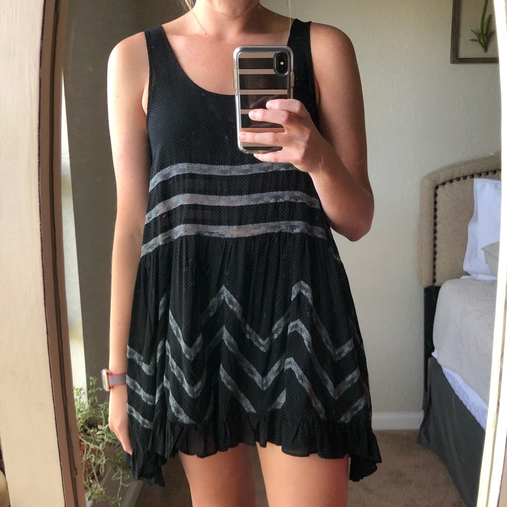 Free People Voile and Lace Slip Dress size small